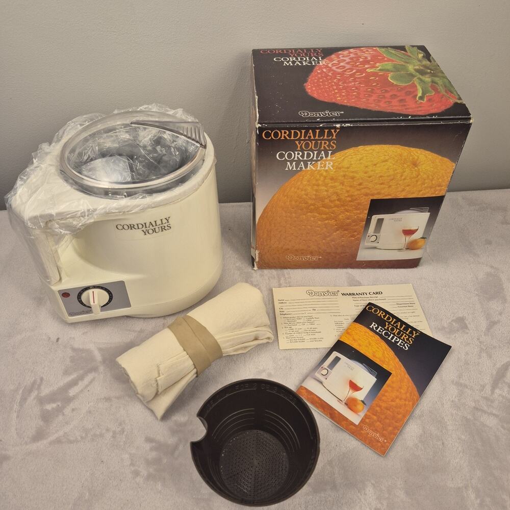 Vintage NOS Donvier Cordially Yours Liqueur Maker Cordial Maker